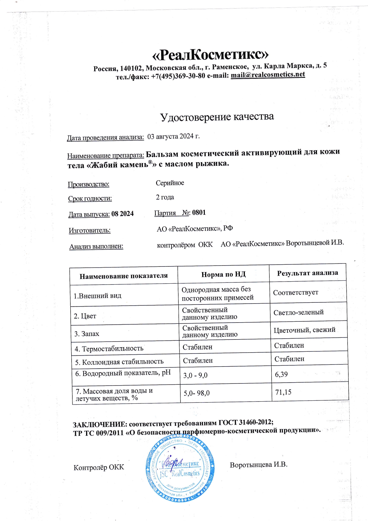 Паспорт №0820240801